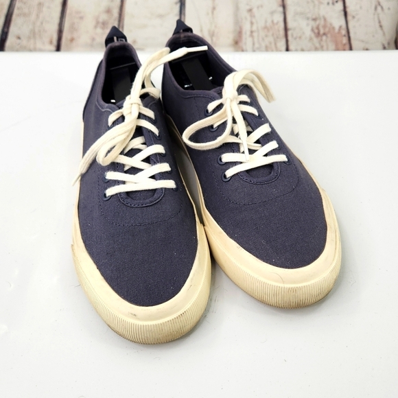 Everlane The Forever Sneaker Blue Canvas Sneakers - Picture 1 of 8